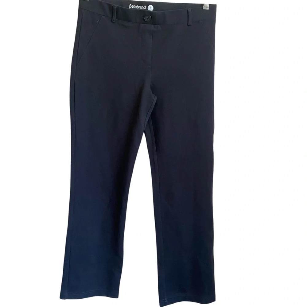 Betabrand Ponte Yoga Work Pants Straight Leg Pockets LP Business Casual Office - Picture 2 of 9